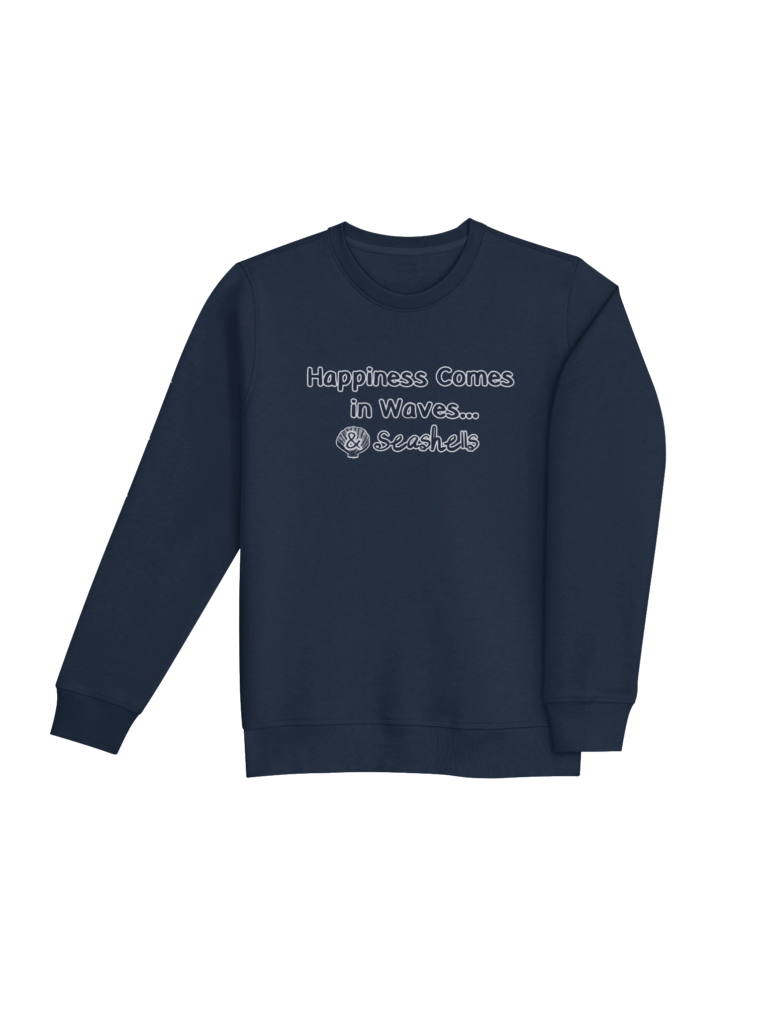 Hapiness Comes in Waves... & Seashells | Organic Sweatshirt product image (4)