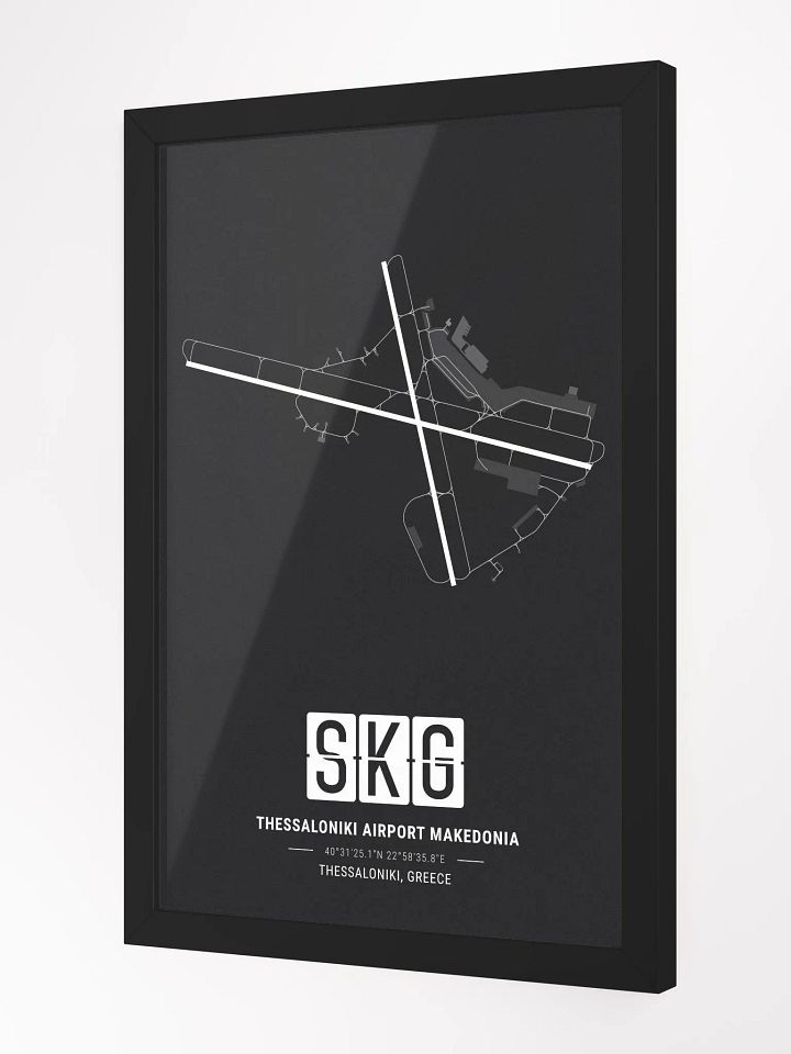 Framed Airport SKG Premium Map On Matt Paper product image (2)