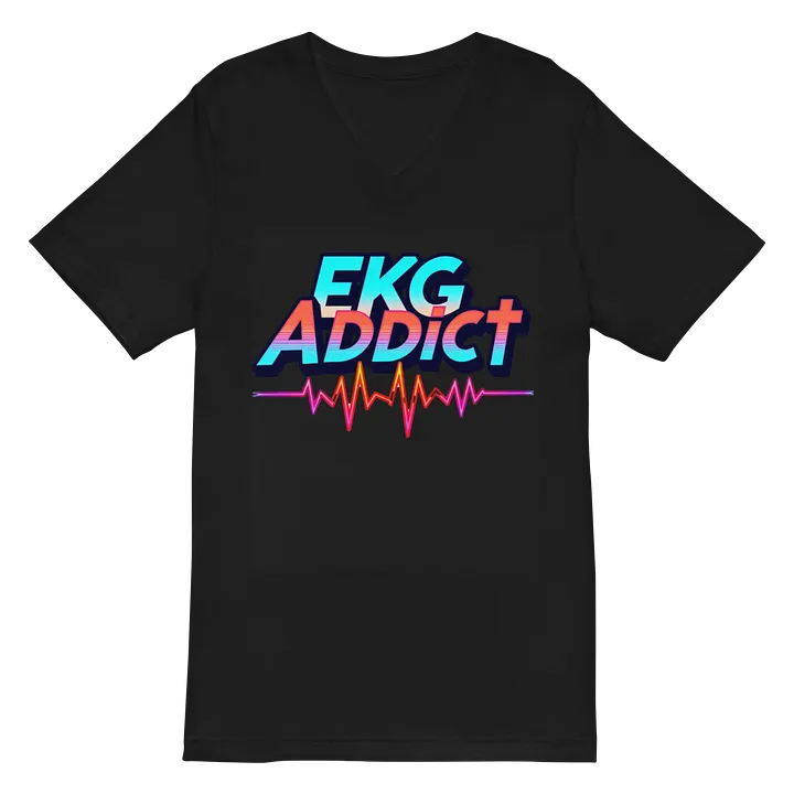EKG Addict V-Neck Tee product image (3)