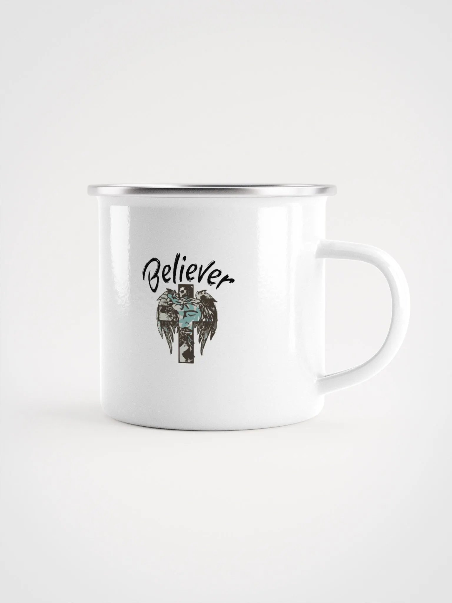 Mystical Faces Enamel Camping Mug product image (1)