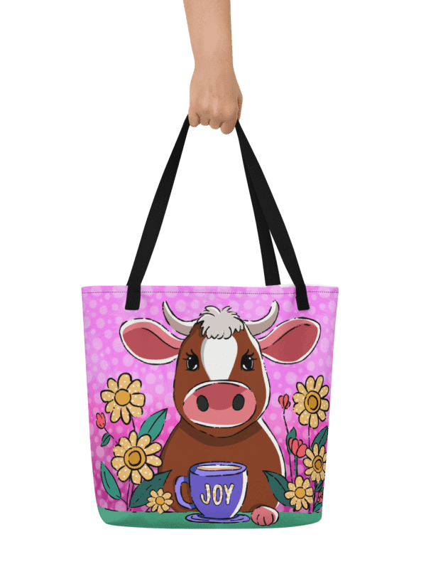 Cow Coffee Break Tote Bag product image (1)