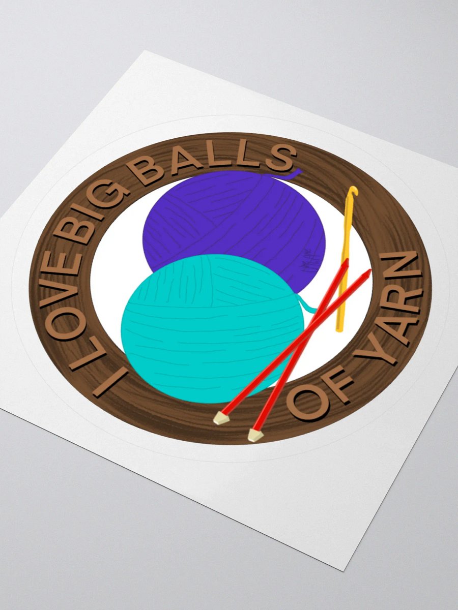 I Love Big Balls Of Yarn Sticker product image (7)