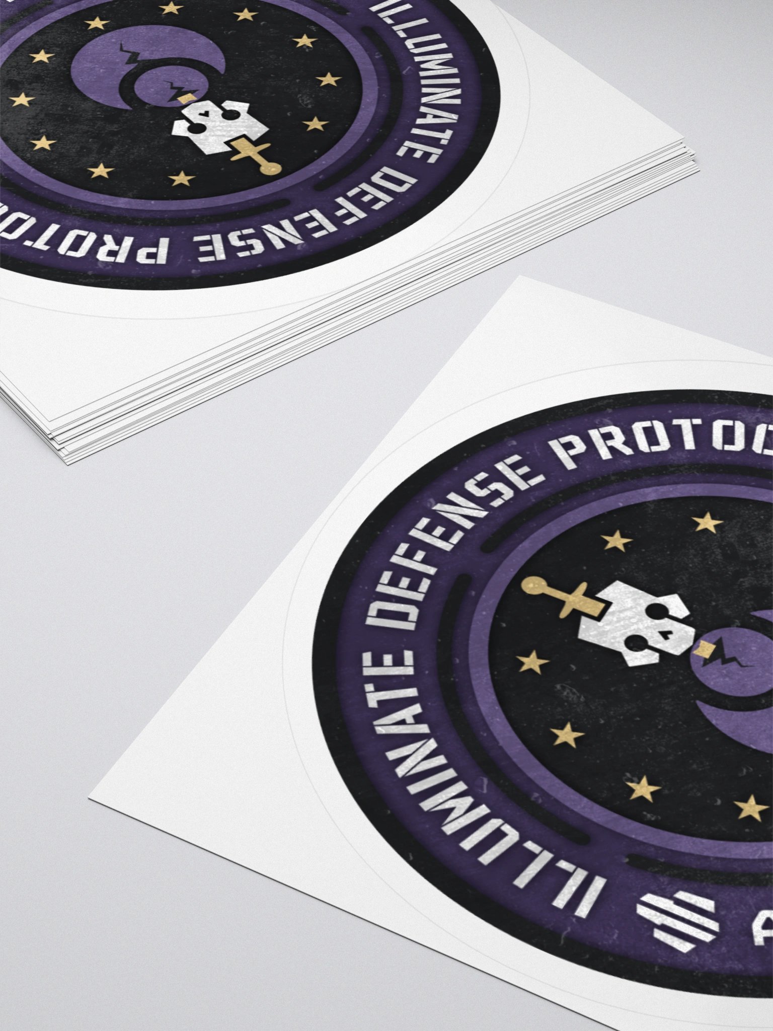 Illuminate Defense Protocol Textured Sticker product image (10)