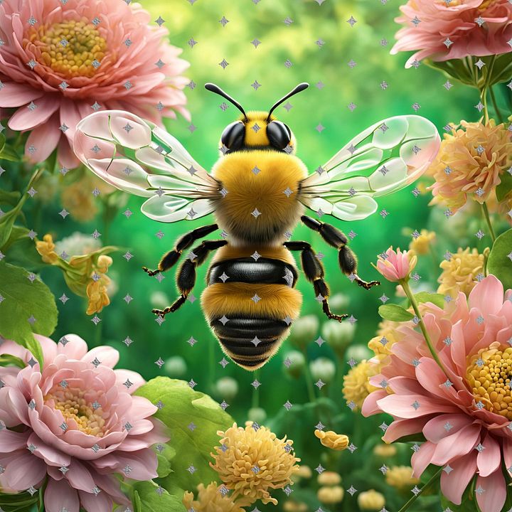 Queen Bee Wind Spinner Design PNG product image (2)