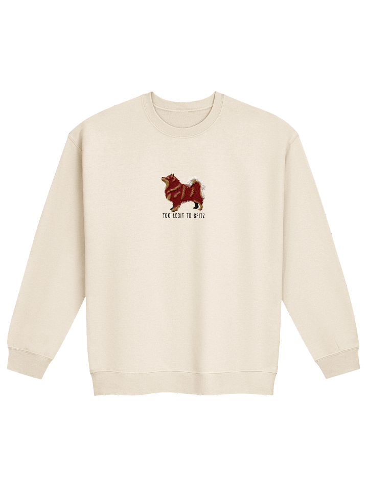 Too Legit to Spitz Sweatshirt (Embroidered) of a Finnish Lapphund(Brown & Tan) product image (21)