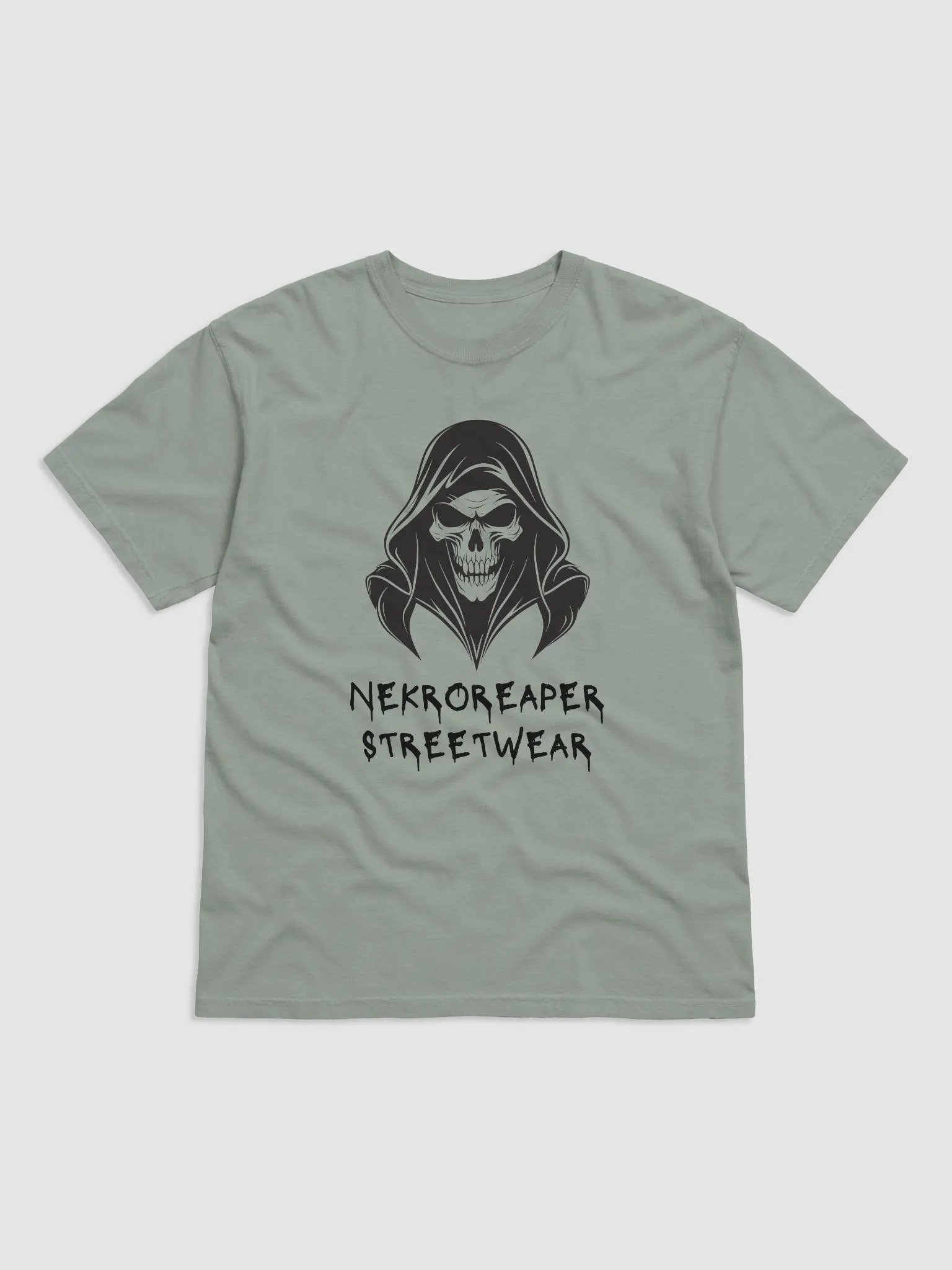 NEKROREAPER STREETWEAR stylized hooded skull design T-Shirt product image (9)