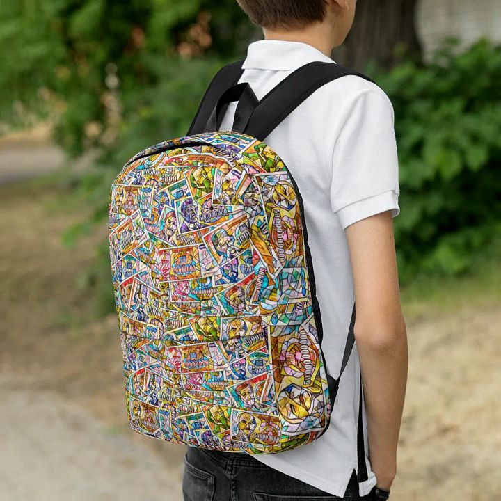 Jugoslovenski inflatorni dinar 1993 (Kolaž/mozaik) All-Over Print Backpack product image (1)