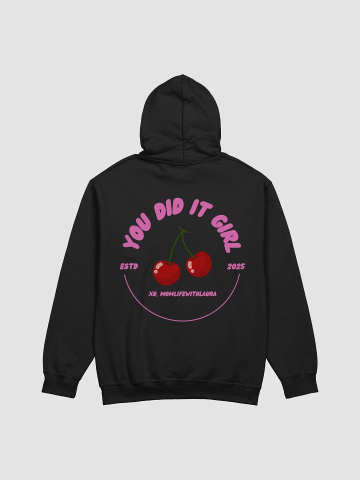 You Did it Girl Cherries Hoodie - Hot Pink/Black product image (2)