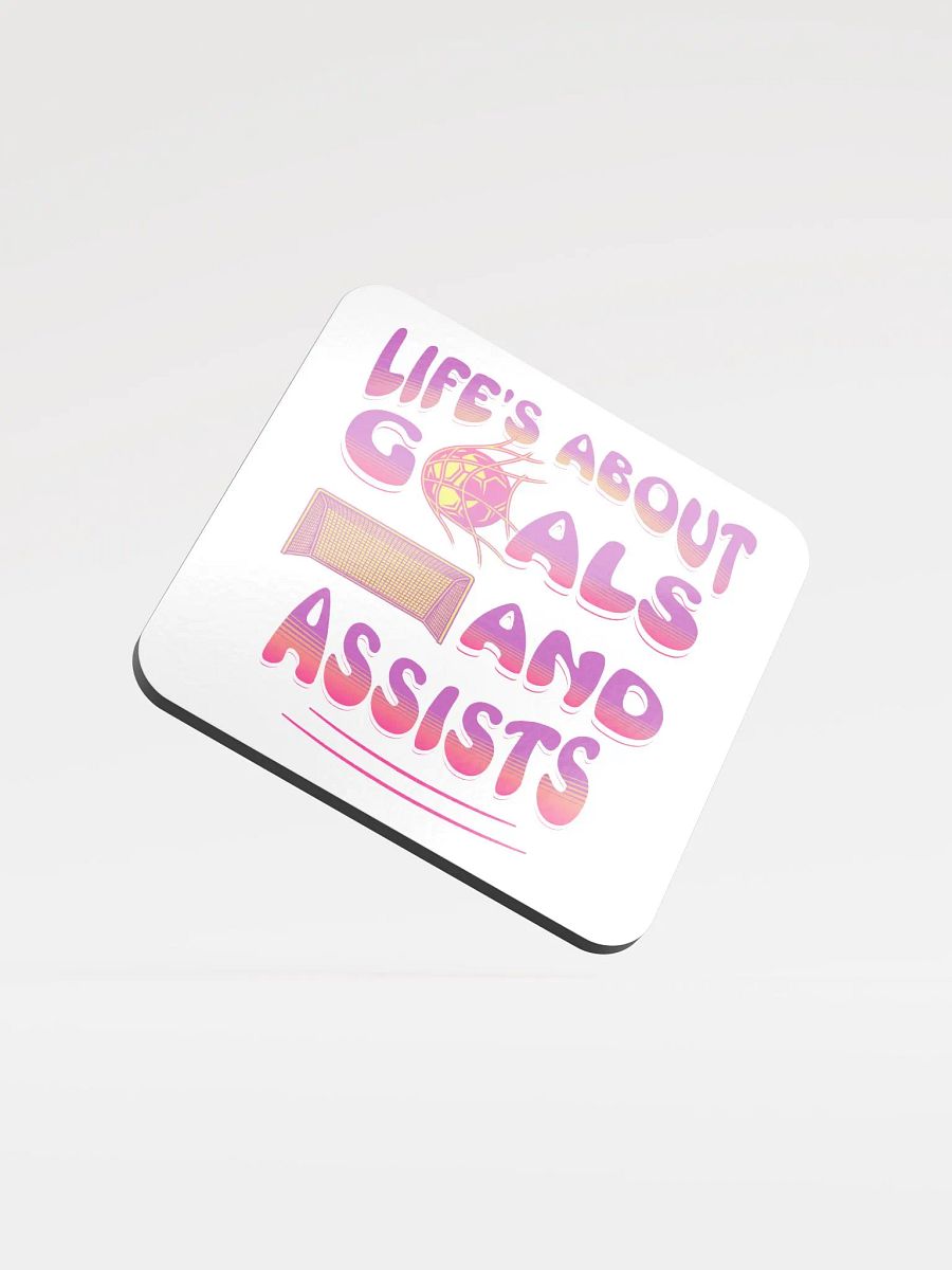 Lifes About Goals And Assists Soccer Coaster Set product image (2)