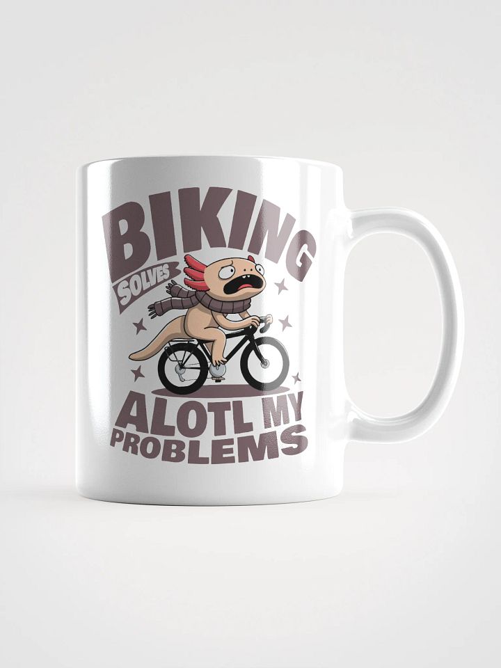 Biking Solves Alotl My Problems – Funny Axolotl Cycling Mug for Bike Lovers product image (1)