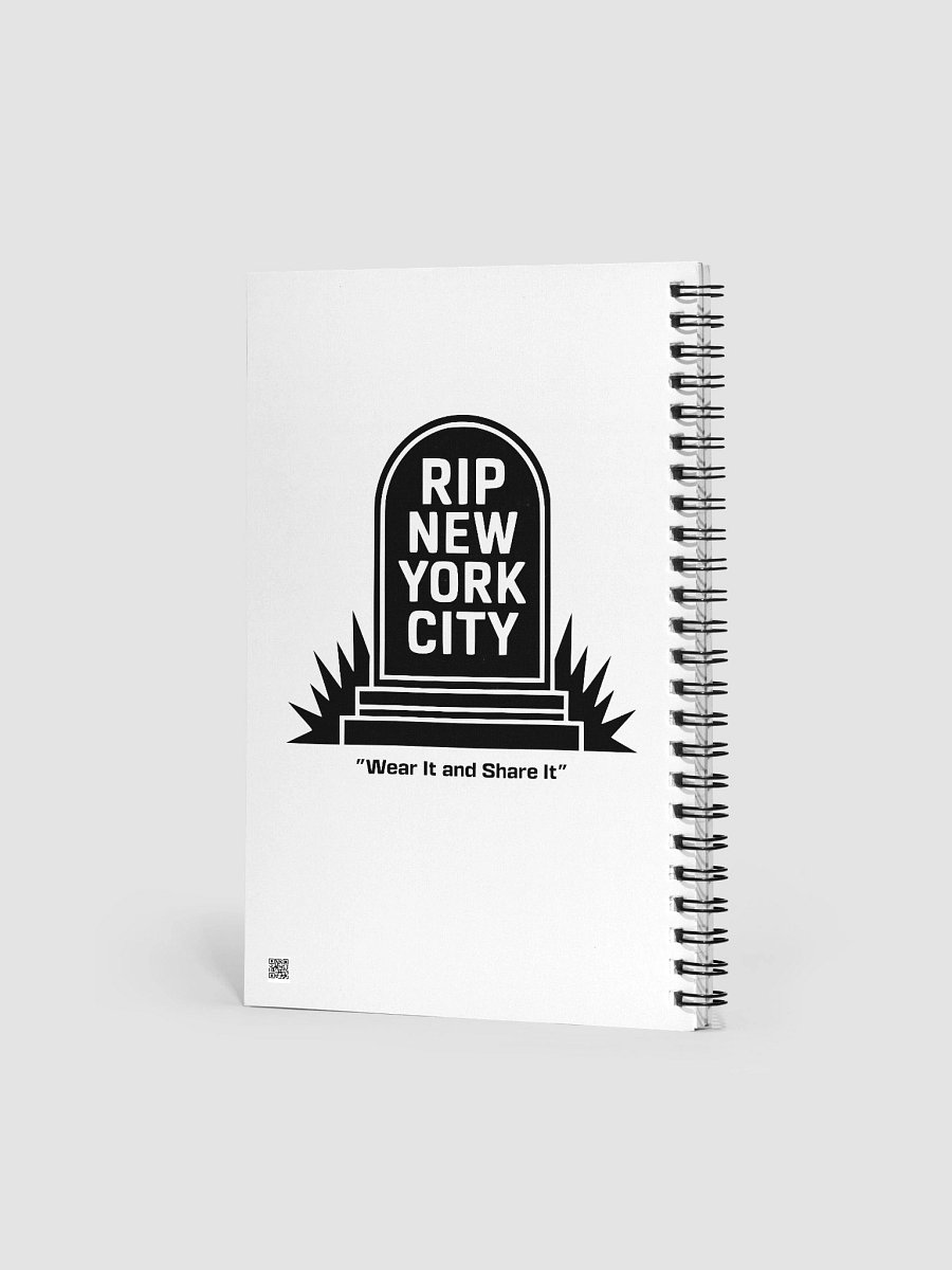 "RIP NYC" Spiral notebook - black ink (A) product image (2)