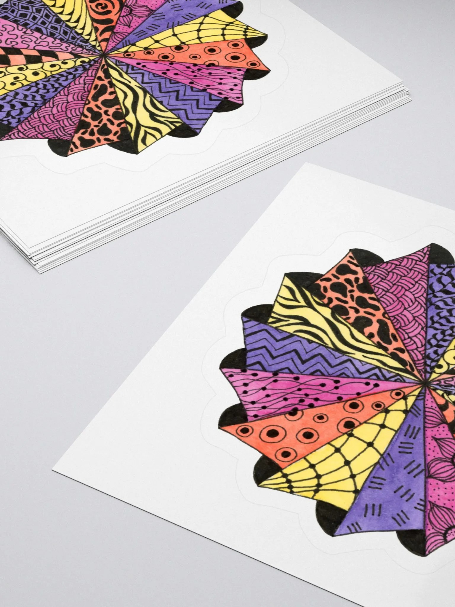Zentangle Pinwheel Kiss Cut Sticker product image (4)