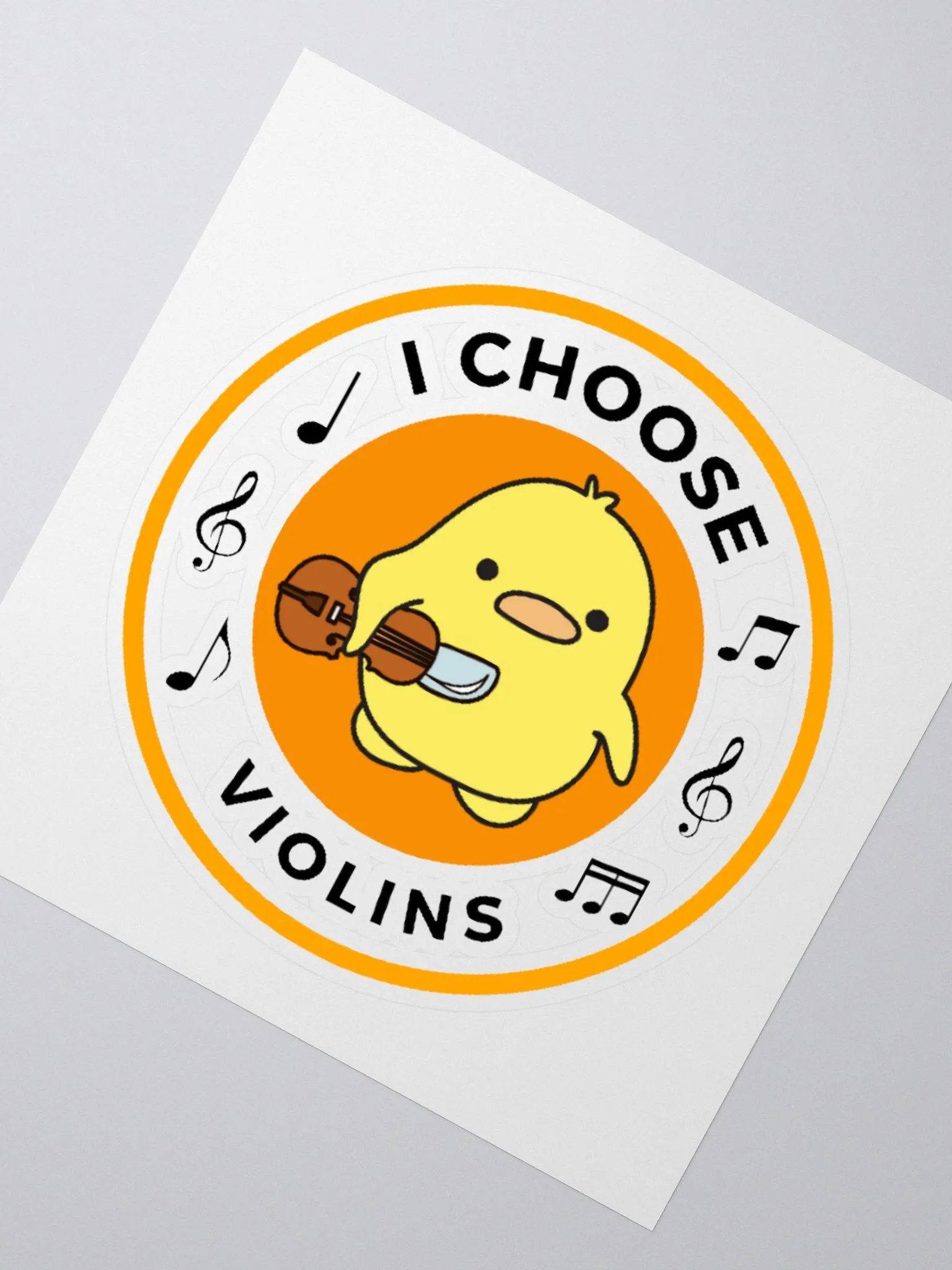 I choose violins Kiss Cut Stickers - Black product image (2)