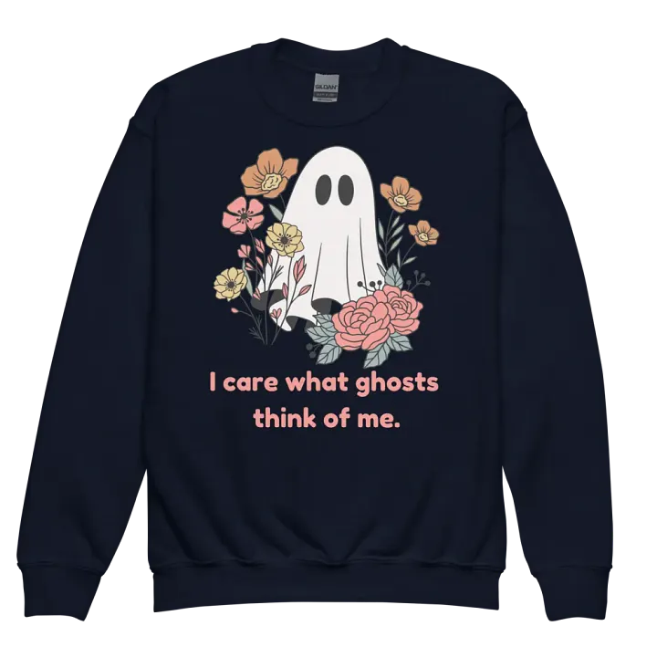 I Care What Ghosts Think of Me Youth Crewneck Sweatshirt product image (1)