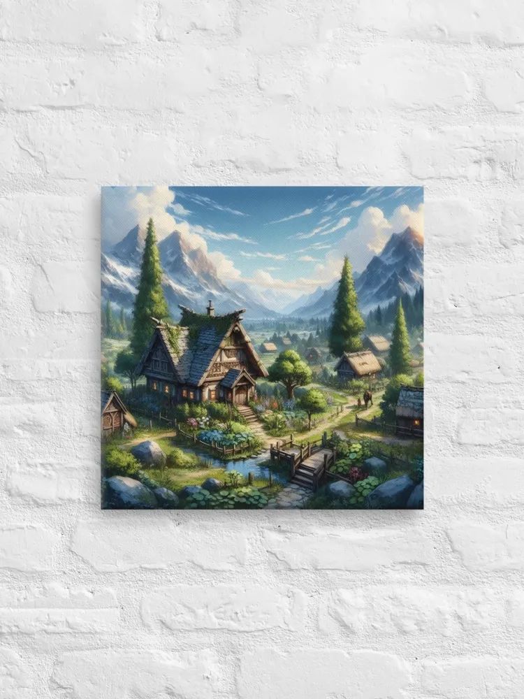 Enchanting Mountain Village Canvas product image (6)