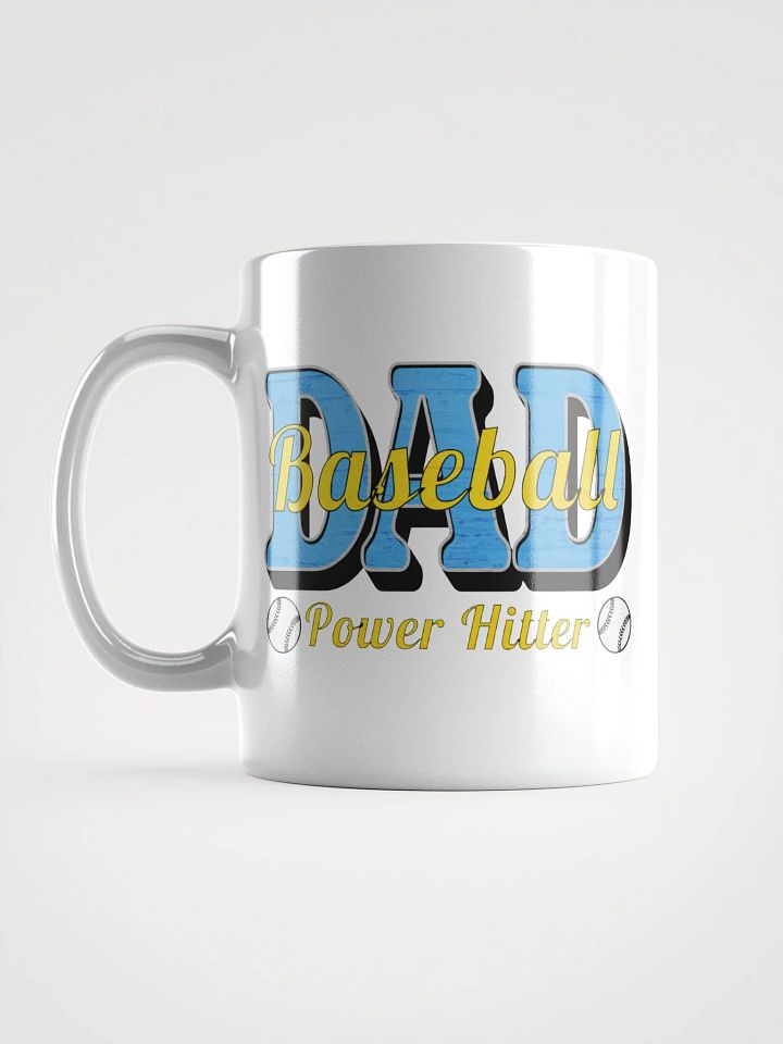 Dad Baseball Power Hitter Glossy Mug product image (1)