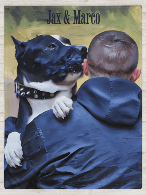 YOU AND YOUR BEST FRIEND! / THROW BLANKET WITH PERSONALIZED NAME product image (1)