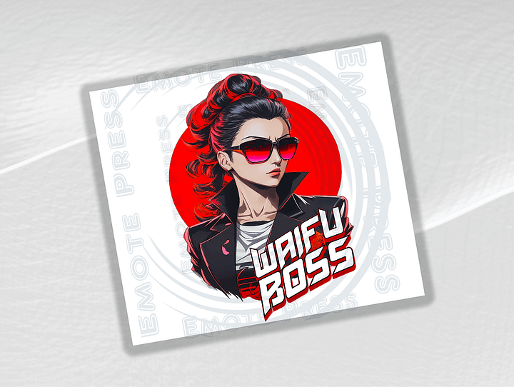 Waifu Boss 20 oz Skinny Stainless Steel Tumbler - Black - v2 product image (2)