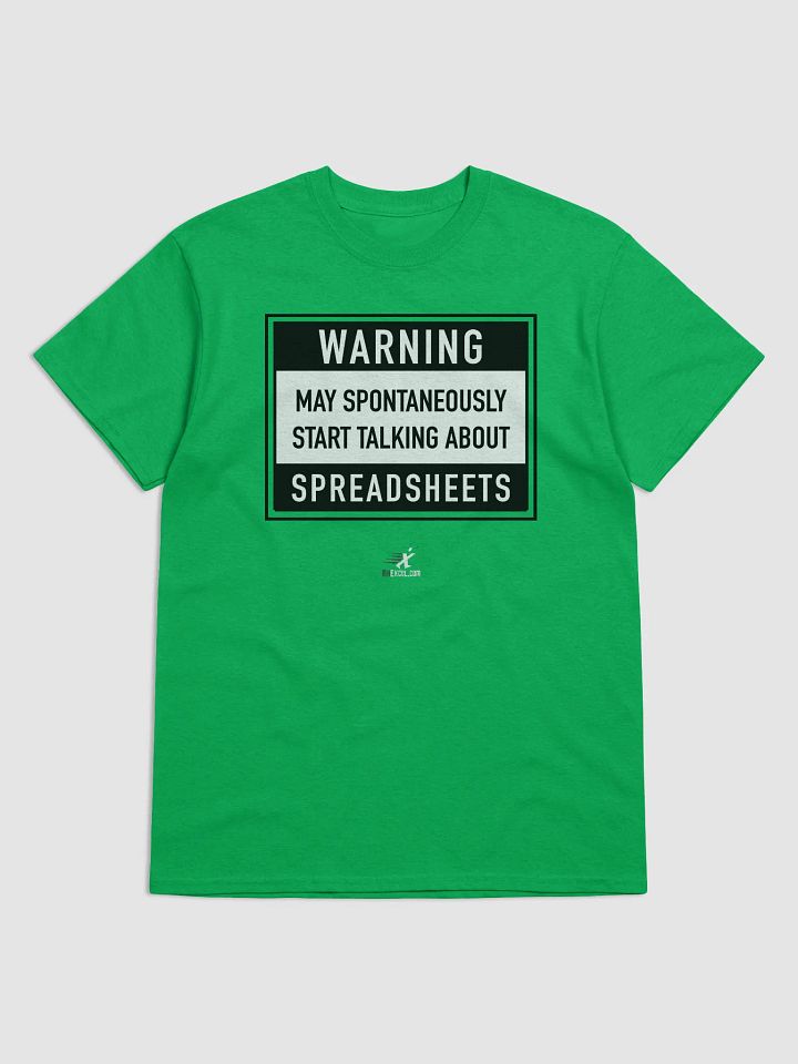 Warning May Talk About Spreadsheets - Green T-shirt product image (2)
