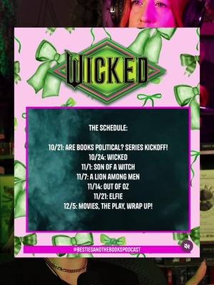 💚🩷 GIVE US A FOLLOW for WICKED DEEP DIVE We’re Besties & the Books Podcast, and right now we’re covering all things Wicked in preparation for the new movie release! We’re asking ourselves (and you): “Are books political?” And even more specifically: “Is fantasy political?” Join us for our newest Friday bonus series to find out. Schedule & details in story highlights. 💚🩷 #wicked #wickedthemusical #wickedforgood #wickedwitchofthewest #wickedmovie  