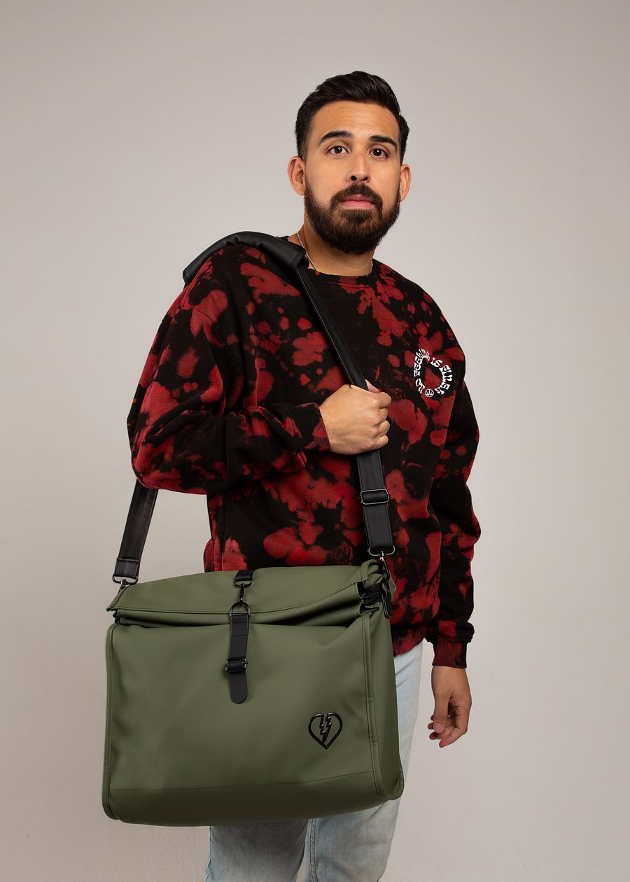 Vegan Matte Leather Messenger Bag product image (12)