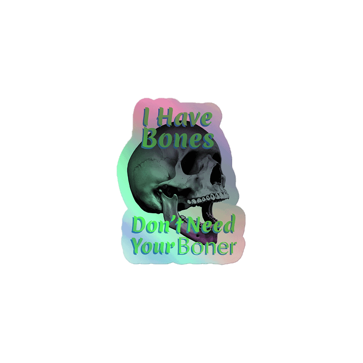 Sassy Skull Holographic Sticker product image (1)