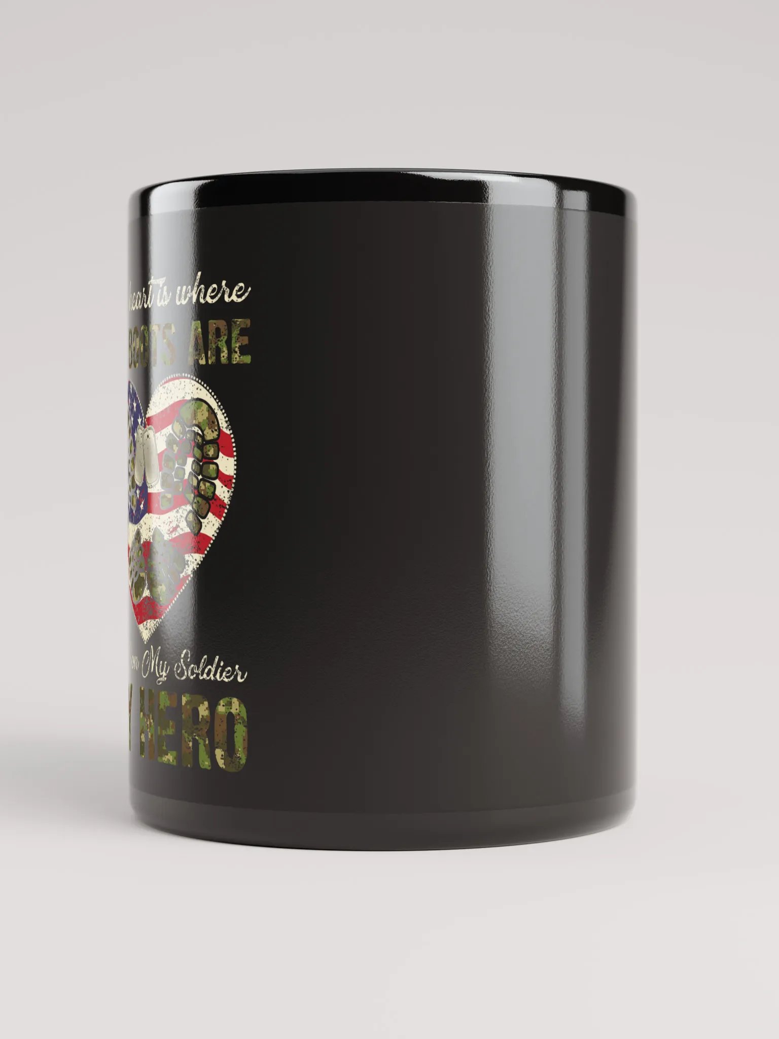 My Heart is Where His Boots Are - Black Mug product image (3)