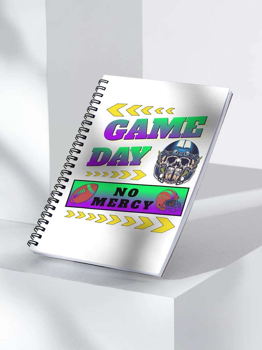 Game Day No Mercy Football Skull Spiral Notebook product image (2)