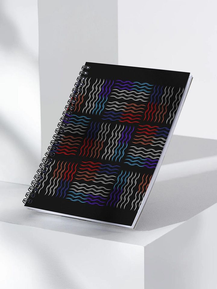 Colorful Squiggley Lines Artistic Design Spiral Notebook product image (2)