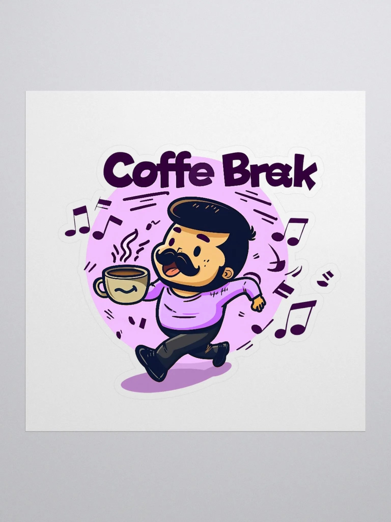 Coffee Break Purple Sticker product image (1)