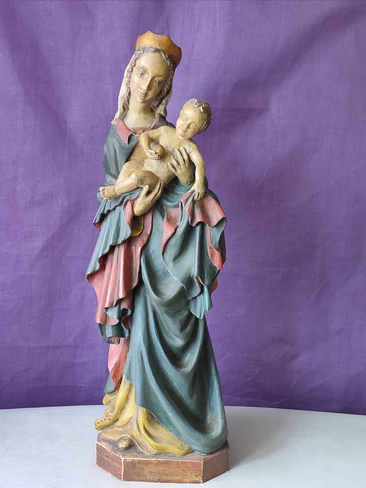 Estátua de Nossa Senhora com Menino Jesus - Arte Sacra Exclusiva do Século XVIII product image (2)