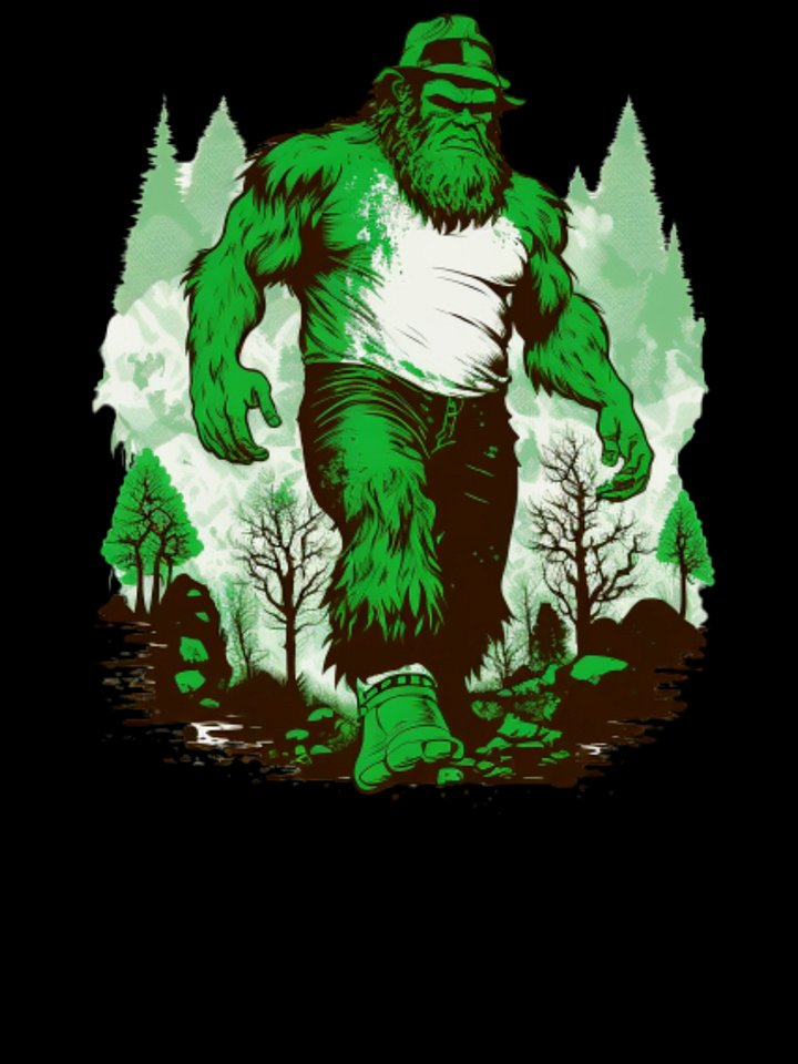 Bigfoot Hiking Adventure Retro Forest product image (1)