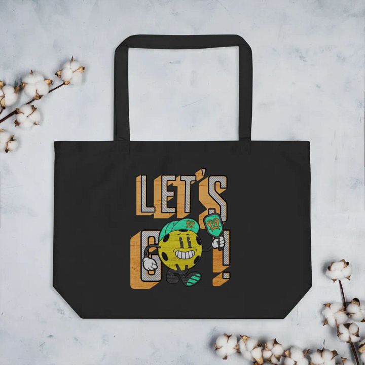 Lets Go Pickleball Mascot Organic Tote Bag product image (2)