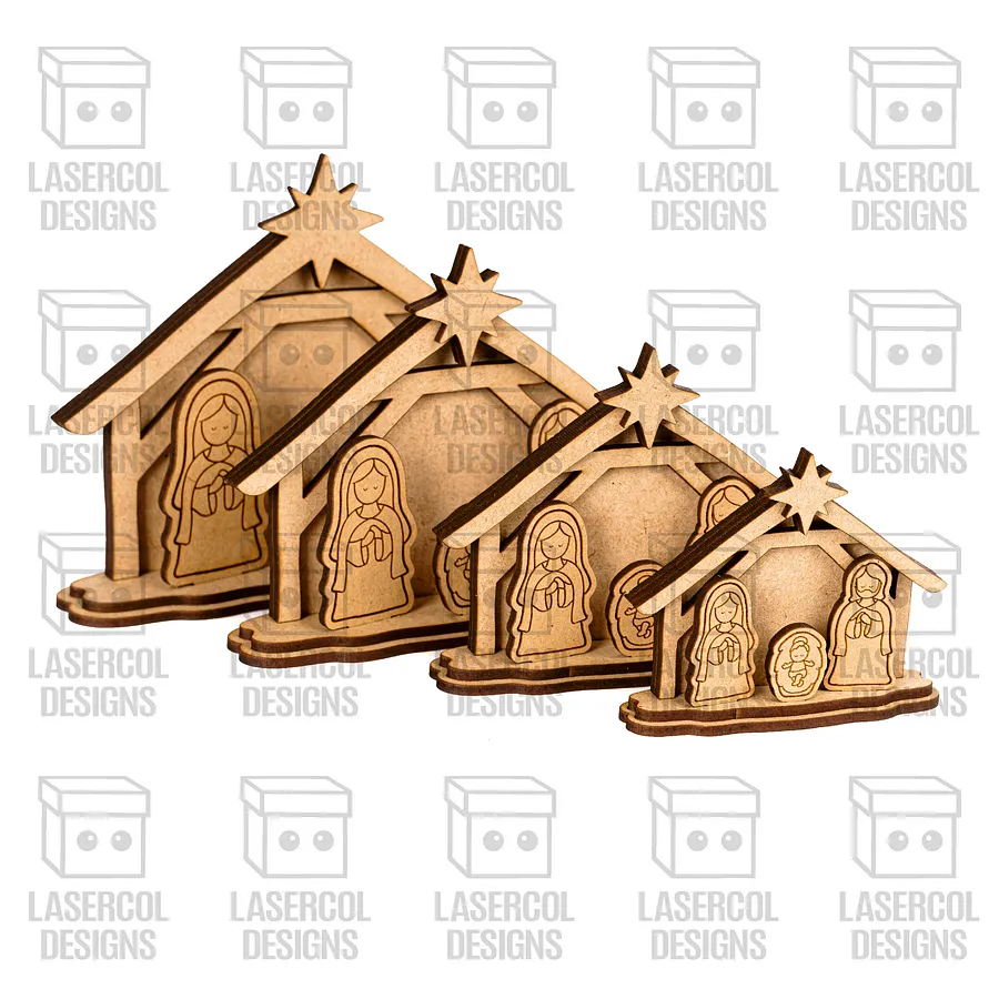 Small Nativity Scene Gift Set 3 - Christmas - Laser Cut Files product image (5)