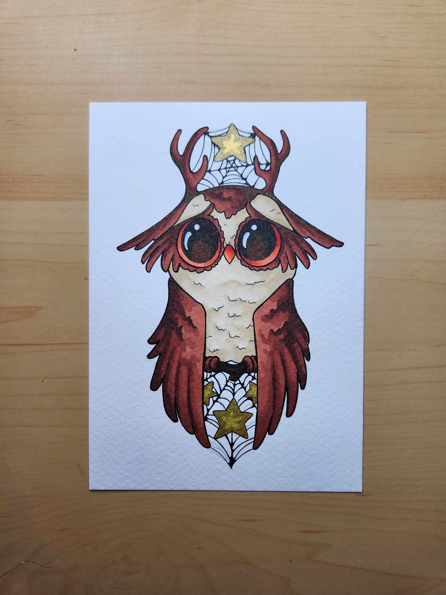 Dessin original Noël Hibou product image (2)