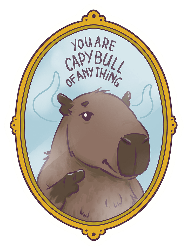 sticker : u r capybull product image (1)