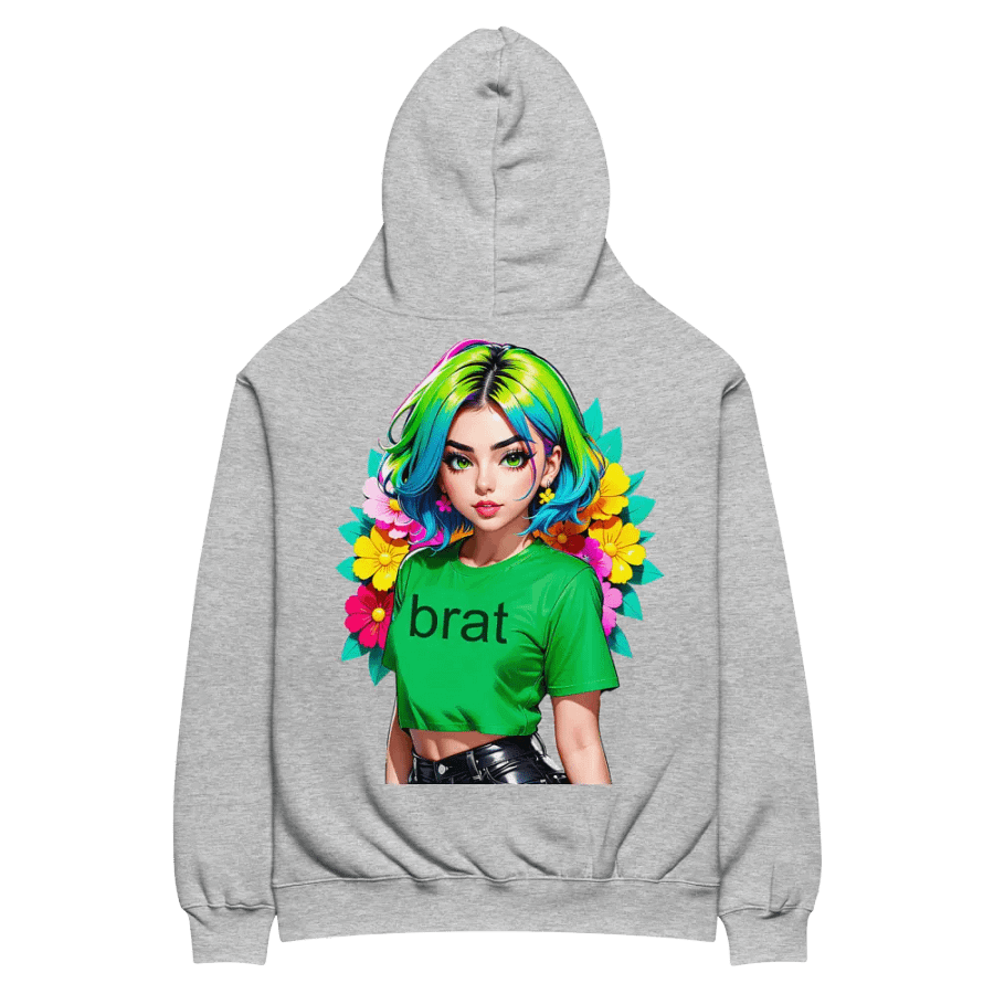 Brat - Premium Hoodie (Athletic Heather) Brat Life - v1 (Back Printed Design) product image (3)