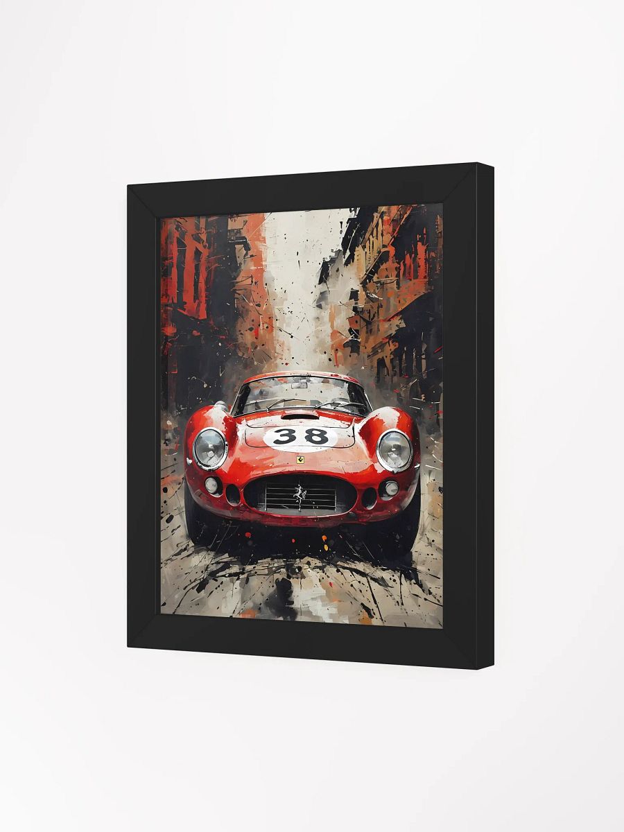 Energetic Cityscape Red Sports Car Poster product image (4)