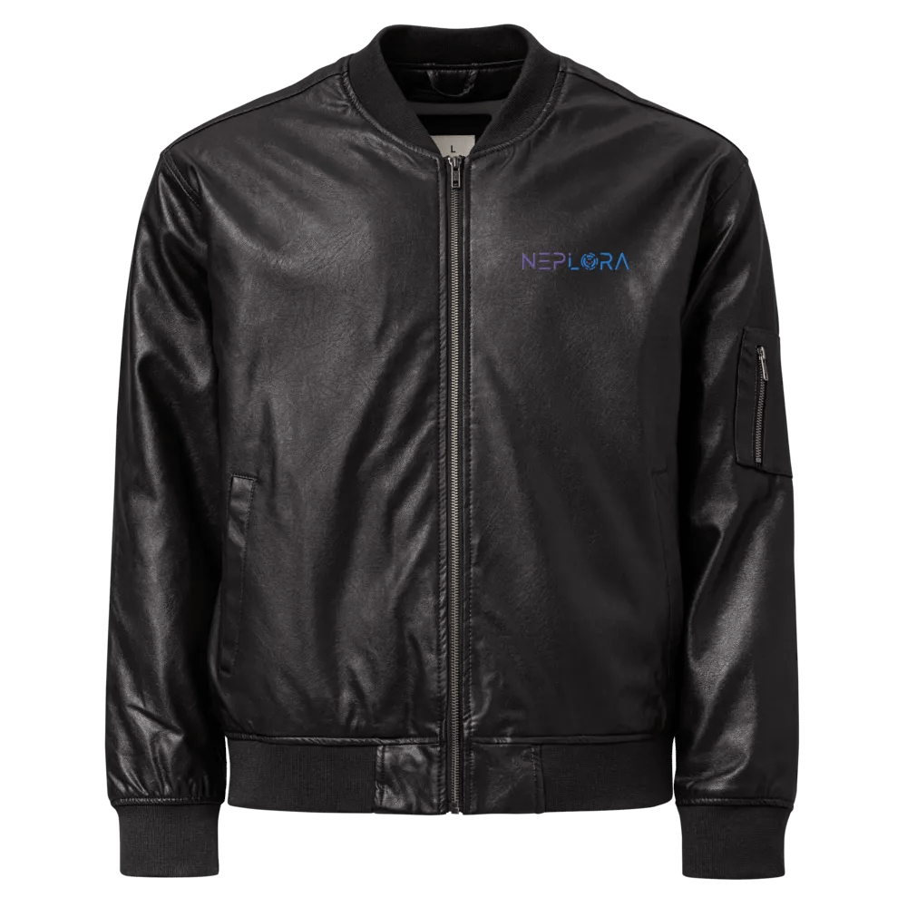 Neplora Leather Bomber Jacket product image (1)