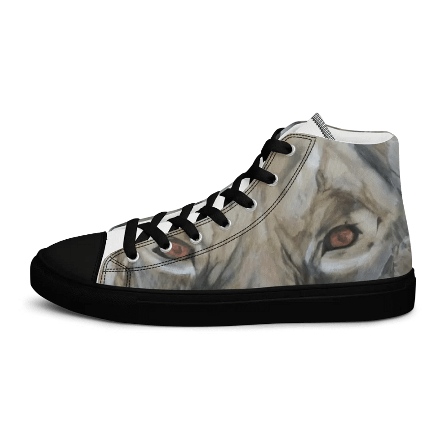Women's Lion print canvas sneakers black toe cap product image (7)