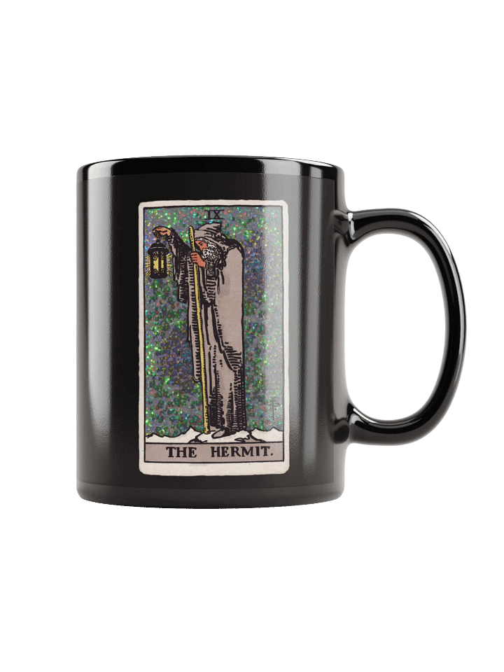 The Hermit holo Card Black Glossy Mug product image (1)