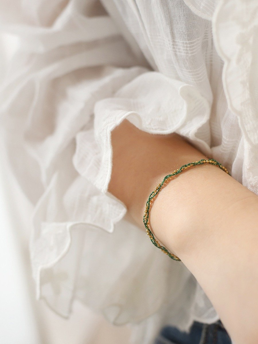 Colorful Rope and balls Bracelet | 18K Gold Plated product image (4)