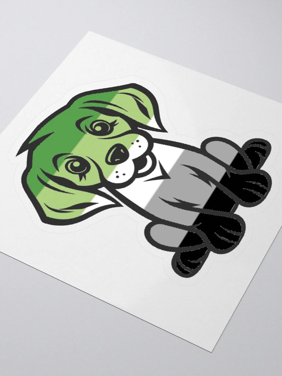 Aromantic Pride Puppy Sticker product image (3)