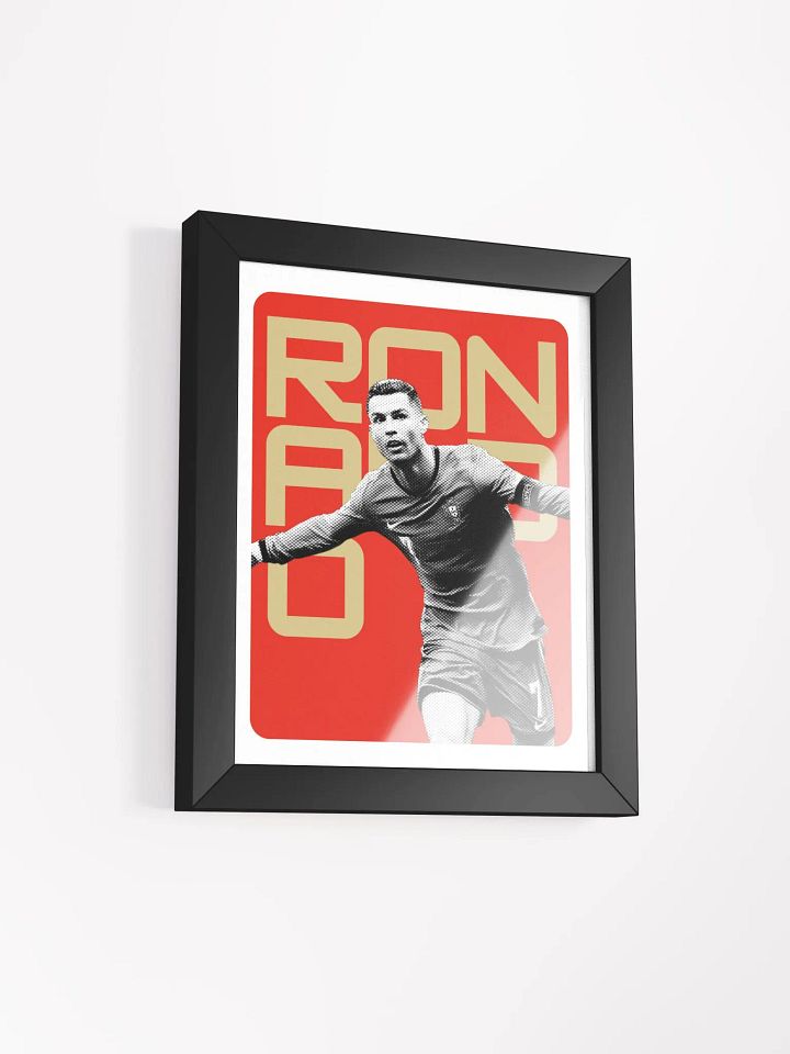 Cristiano Ronaldo BW Portugal Name Art Framed Print product image (2)