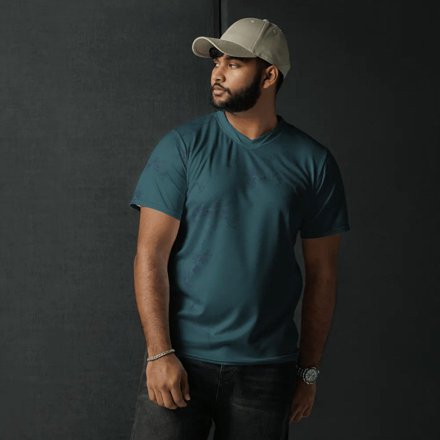 Unisex T shirt with hummingbird Design.  Ideal for the nature lover. Dark teal color product image (6)
