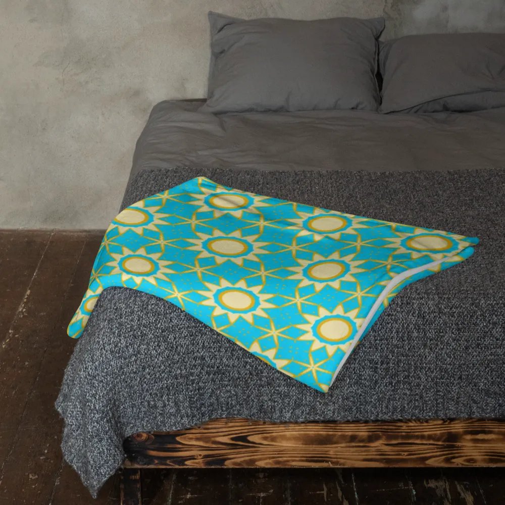 Celestial Sun & Stars Seamless Patterned Throw Blanket product image (3)