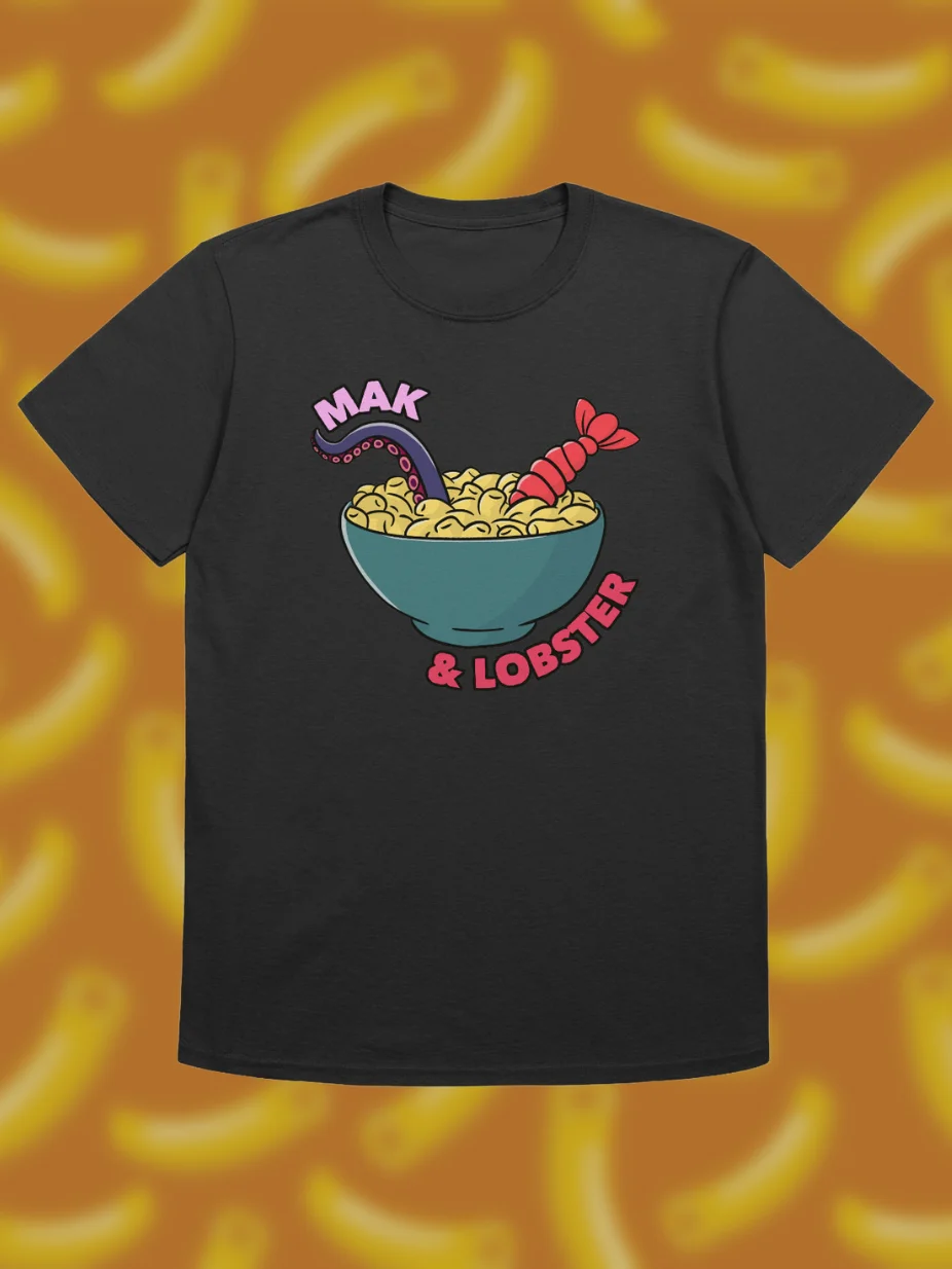 Mak & Lobster T-Shirt 🦑🦞🧀 product image (1)