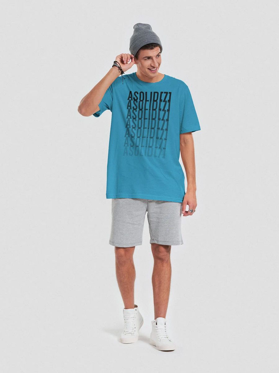 ASolid[7] Repeat Fade Black Design Tee Shirt product image (3)