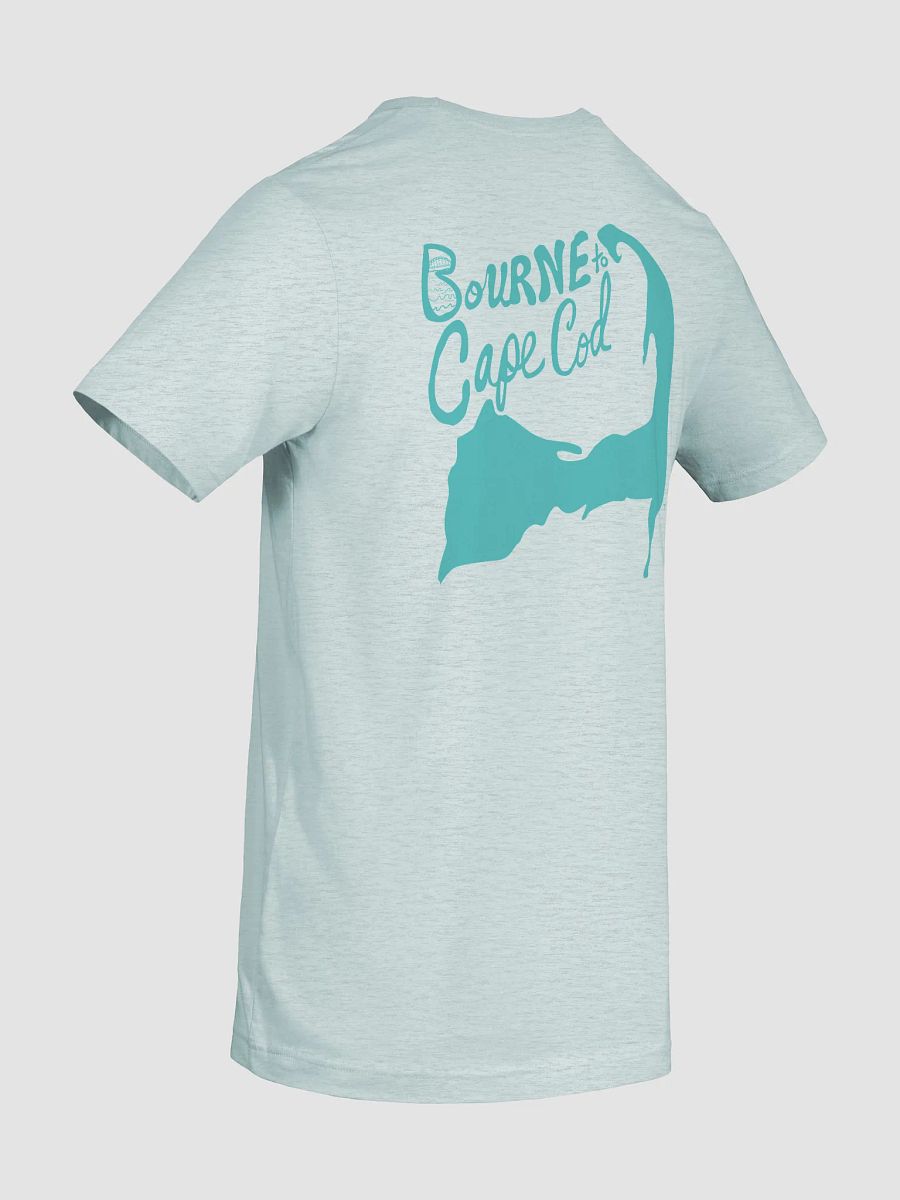 Women's | BOURNE to Cape Cod™ | Supersoft T-Shirt by Bella+Canvas | Deep Turquoise Logo on Light Neutrals product image (86)