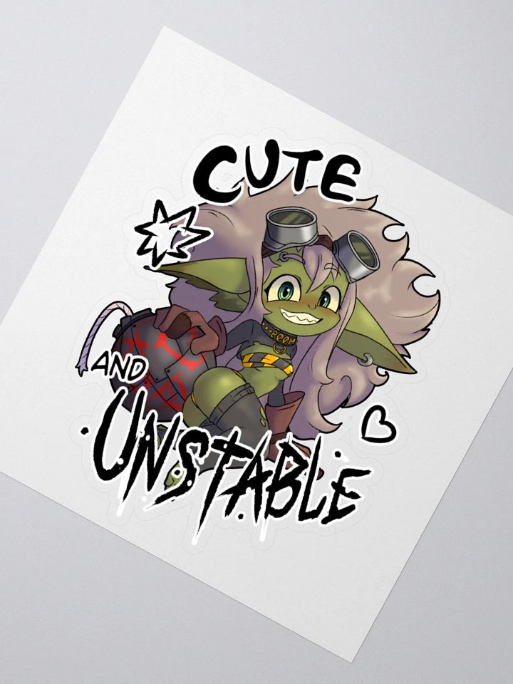 Cute and Unstable Sticker product image (2)